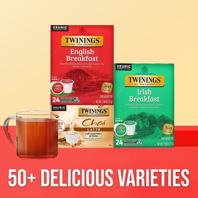 Twinings English Breakfast Black Tea, Keurig® K-Cup® Pods, 24/Box (TNA85780)