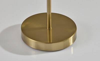 Adesso Mira 55" Antique Brass Floor Lamp with Disc-Shaped Shade (2612-21)