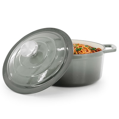 Elama Cast Iron 2.7 Qt Dutch Oven, Gray (935124512M)