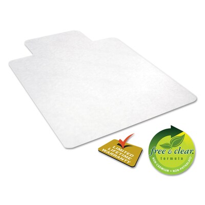 Alera® Hard Floor Chair Mat with Lip, 36" x 48'', Clear Vinyl (CM2E112ALEPL)