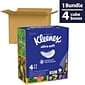 Kleenex Ultra Soft Facial Tissue, 3-Ply, 60 Sheets/Box, 4 Boxes/Pack (50173)