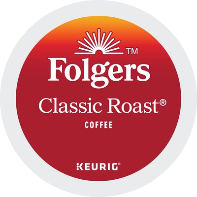 Folgers Classic Roast Coffee Keurig® K-Cup® Pods, Medium Roast, 24/Box (5000368730)
