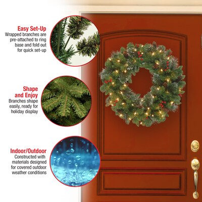 National Tree Company Crestwood® Spruce Wreaths CW7-306-30W-1