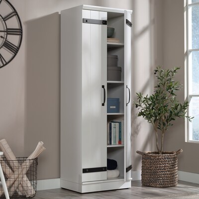 Sauder HomePlus 71"H Storage Cabinet with 4 Shelves, Soft White (430336)