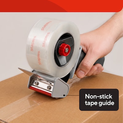 Staples Comfort Grip 3" Packing Tape Dispenser, Gray (ST56467)