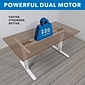 Mount-It! 55"W Electric Adjustable Standing Desk, Brown/White (MI-18068)