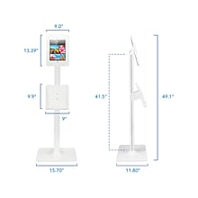 Mount-It! Adjustable Anti-Theft iPad Kiosk with Document Holder, White (MI-3770W_G10)