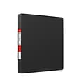 Staples® Standard 1 3 Ring Non View Binder with D-Rings, Black (26407-CC)