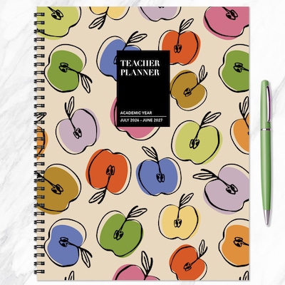 2026-2027 TF Publishing Apples 9" x 11" Teacher & Home School Planner (AY27-9500)