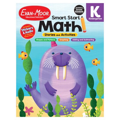 Evan-Moor Smart Start Acvitity Book Basic Skills Bundle, Grade K Workbook, 3 Books/Set (EMC6272)