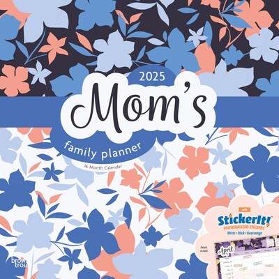 2025 BrownTrout Moms Family Planner 12 x 24 Monthly Square Wall Calendar, (9781975478407)