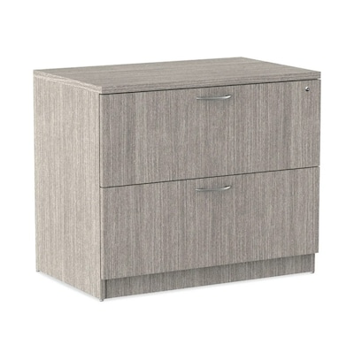 Alera Valencia Series Mobile Pedestal, 2 Legal/Letter-Size Drawers, Modern Walnut (ALEVA582816WA)