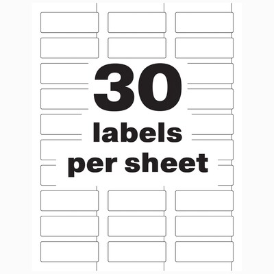 Avery PermaTrack Durable Laser Asset Tag Labels, 3/4" x 2", White, 240 Asset Tags/Pack (61526)