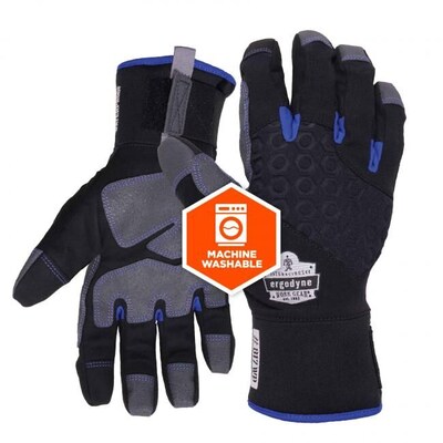ProFlex 817WP Reinforced Thermal Waterproof Utility Gloves, Black, Large (17374)