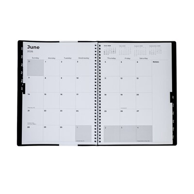 2026 Quill Brand® 8" x 11" 14-Month Monthly Planner, 8x11, Black (63001-26-QCC)