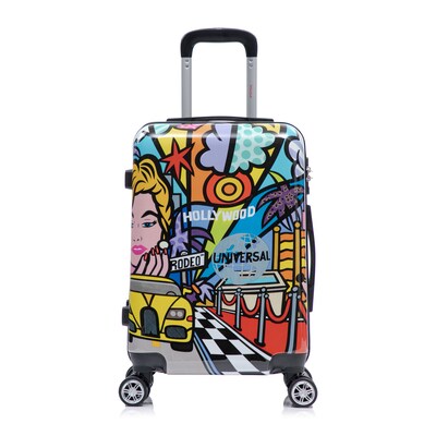 InUSA 20" Hardside Hollywood Suitcase, 4-Wheeled Spinner, TSA Checkpoint Friendly, Hollywood (IUAPC00S-HOL)
