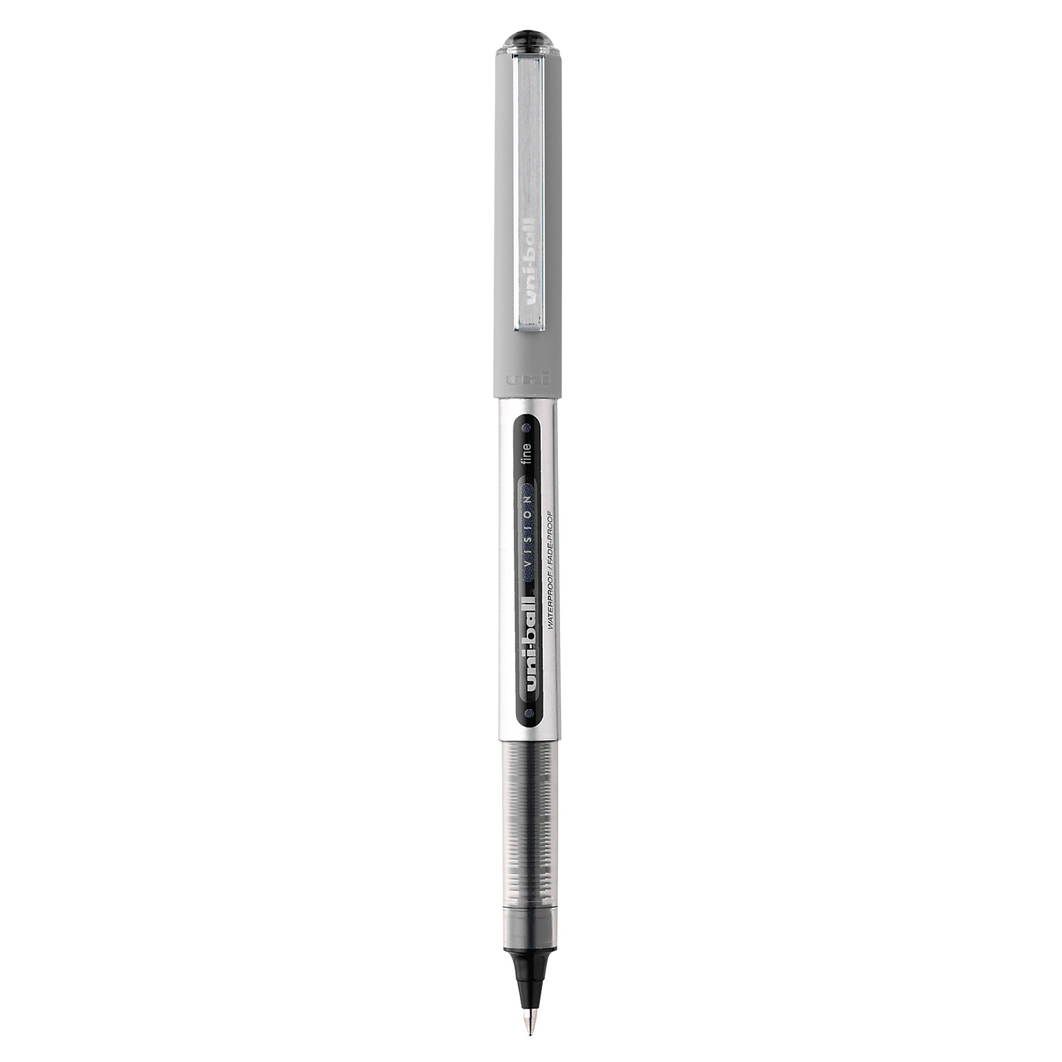 uniball Vision Rollerball Pens, Fine Point, 0.7mm, Black Ink (60126