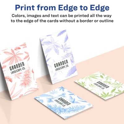 Avery Clean Edge Business Cards, 3.5" x 2", Matte White, 160/Pack (8869)
