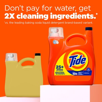 Tide HH Liquid Laundry Detergent, Original Scent, 100 Loads, 132 fl oz. (12101)