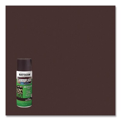Rust-Oleum Camouflage Spray Paint, 12 oz. Aerosol Can, Flat Earth Brown (RST279178)