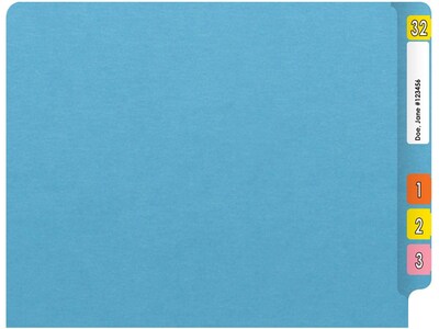 Medical Arts Press Heavy Duty End Tab File Folder, Straight Cut, Letter Size, Dark Blue, 40/Box (S-09459-DBL)