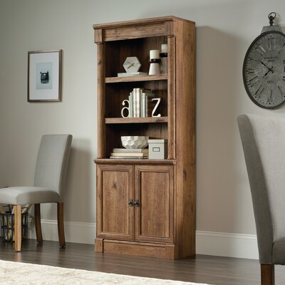 Sauder Palladia 72"H 5-Shelf Bookcase, Vintage Oak (420609)