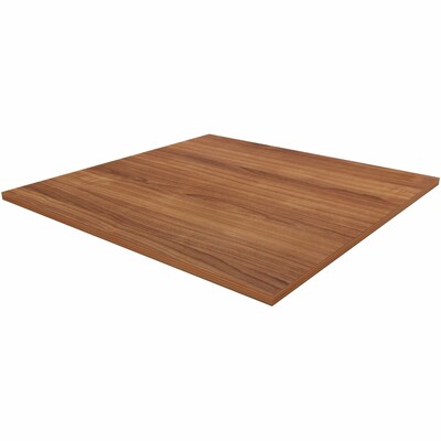 Lorell Essentials Series 42”W x 42”D 1” Thickness Square Table Top, Laminate, Walnut (LLR69962)