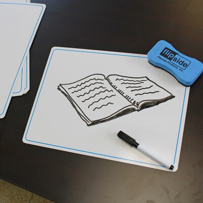 Flipside Double Sided Dry-Erase Mobile Whiteboard, 9 x 12, 12/Pack (FLP20059)