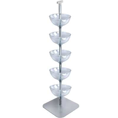 Azar Five-Tiered 12W Bowl Floor Display, Clear (750050)