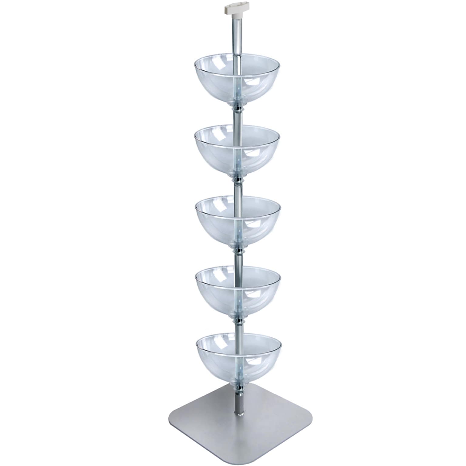 Azar Five-Tiered 12W Bowl Floor Display, Clear (750050)