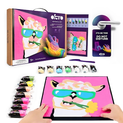 OKTO Clay-by-Number Llama Air-Dry Clay Art Kit, 17/Set (OKT20030)