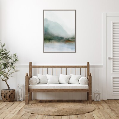 Amanti Art Sapphire Lake I by Ian C Framed Canvas Wall Art Print, 32" x 42" (A42677747794)