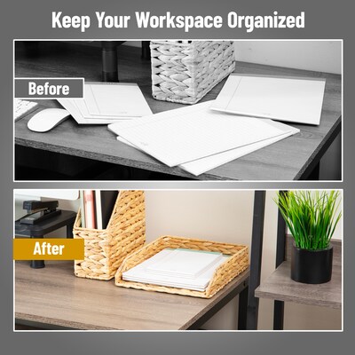 Mind Reader Front Loading Letter Tray, Brown (FILERAT-BRN)