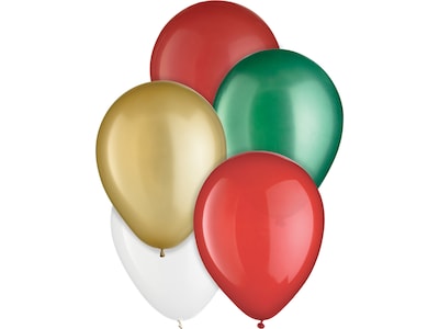 Amscan Christmas Balloons, Assorted Colors, 15/Set, 3 Sets/Pack (111274)