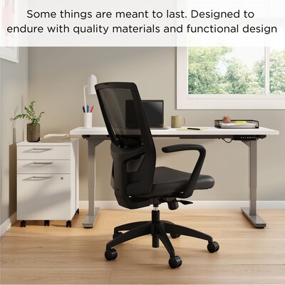 Union & Scale™ Workplace2.0™ 500 Series Vinyl Task Chair, Black  (52320)