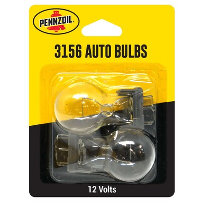 Pennzoil Clear Auto Bulbs, Model #3156, Clear, 2 Bulbs/Pack, 10 Packs/Box, 10 Boxes/Carton (14258)