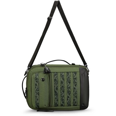 Swissdigital BERG Hybrid Briefcase Laptop Compatible Backpack, Large, Dark Green (SD1649-23)