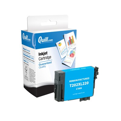 Quill Brand® Remanufactured Cyan High Capacity Inkjet Cartridge Replacement for Epson T202XL (T202XL