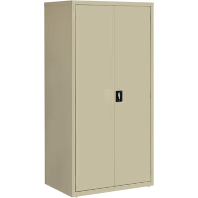 Lorell Fortress Series 72 Steel Storage Cabinet With 5-Shelves, Putty (LLR34412)