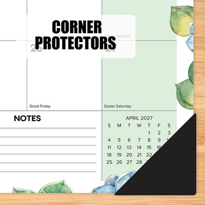 2027 Willow Creek Succulents 22" x 17" Monthly Desk Pad Calendar, Assorted Colors (66638)