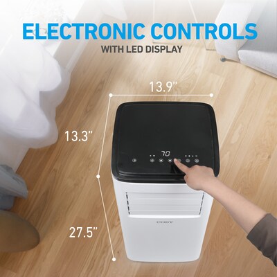 Coby 115-Volt 9,000 BTU (6,500 BTU DOE) Portable Air Conditioner, with Remote, White (CBPAC650)