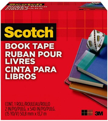 Scotch Book Transparent Tape, 2" x 15 yds. (845-200)