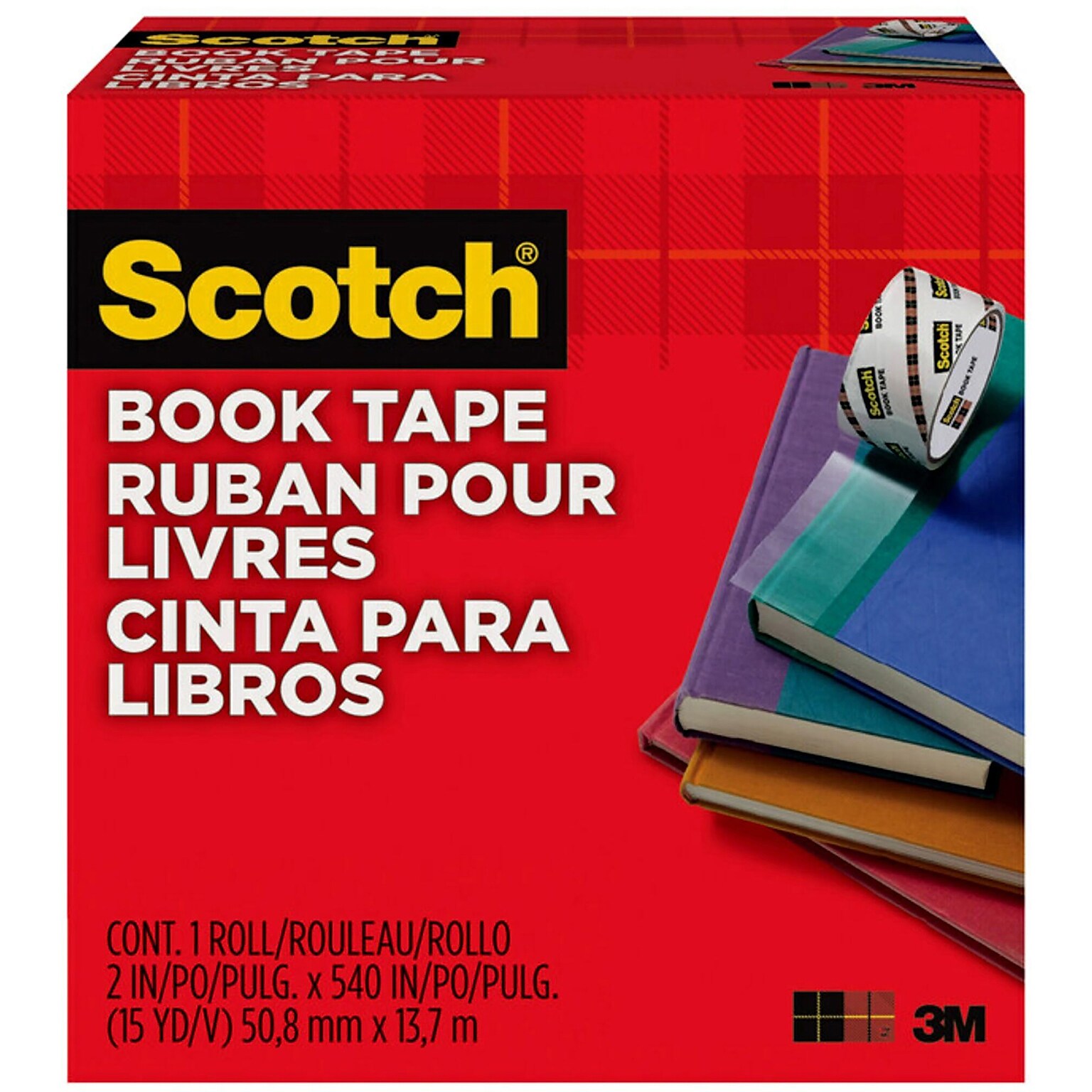 Scotch Book Transparent Tape, 2 x 15 yds. (845-200)