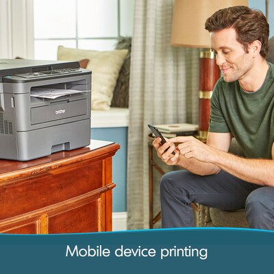 Brother HL-L2390DW Monochrome Laser Printer with Convenient Flatbed Copy & Scan, Refresh Subscription Eligible