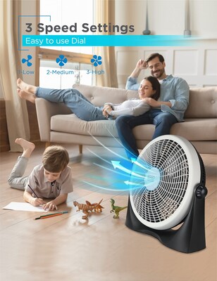 Black & Decker 16" Floor Fan, 3-Speed, Black (BFF16B)