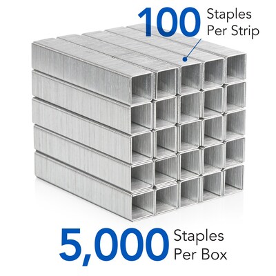 Swingline Heavy Duty 1/2" Length High Capacity Staples, Full Strip, 5000/Box (SWI79392)