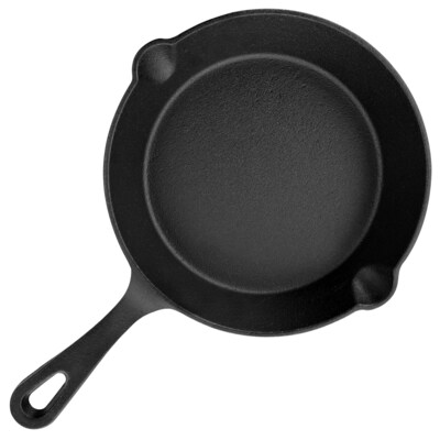 MegaChef Cast Iron 8" Frying Pan, Black (935117377M)