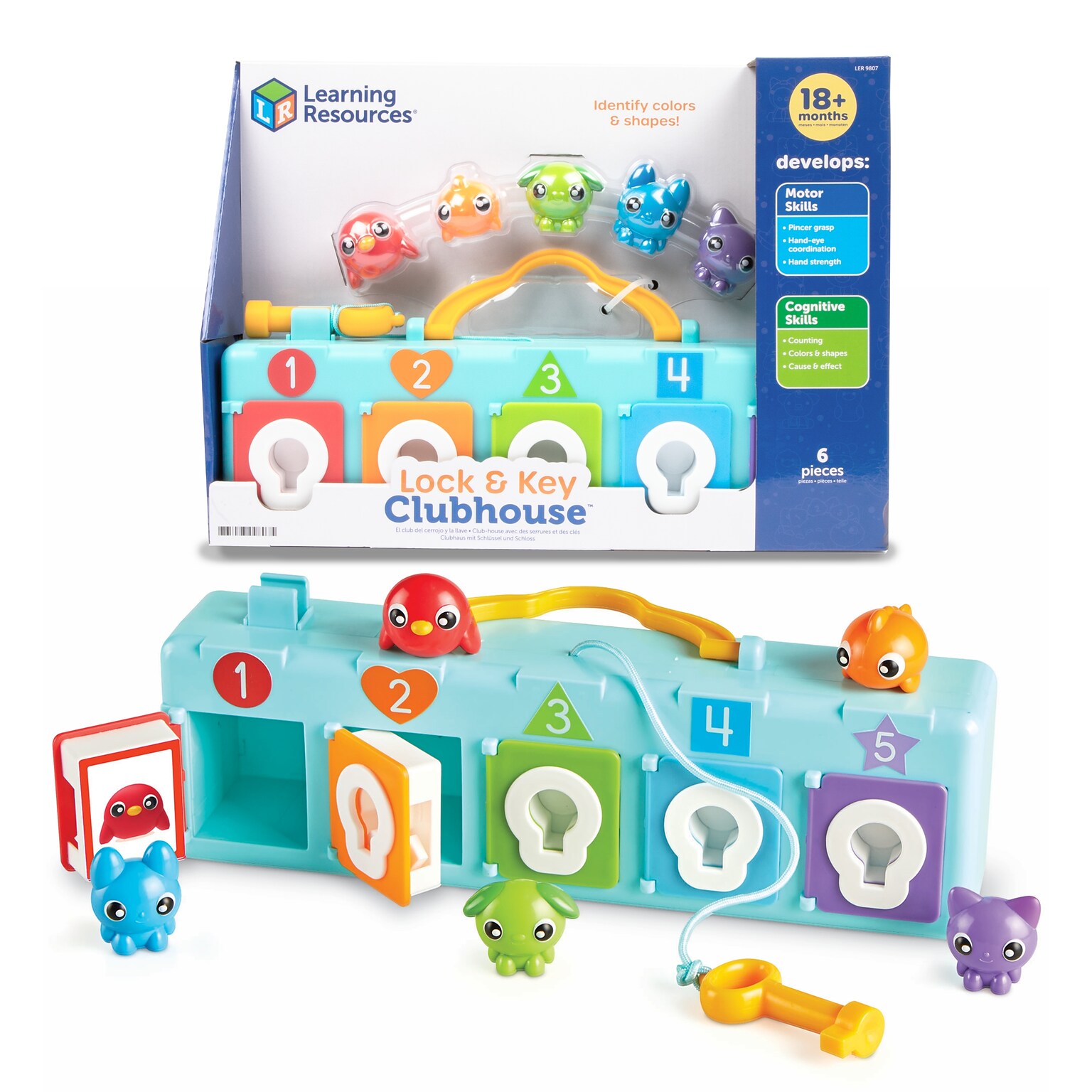 Learning Resources Lock & Key Clubhouse, Multicolored (LER9807)