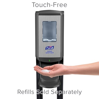 PURELL CS6 Automatic Floor Stand Hand Sanitizer Dispenser, Black/Chrome (7416-DS)