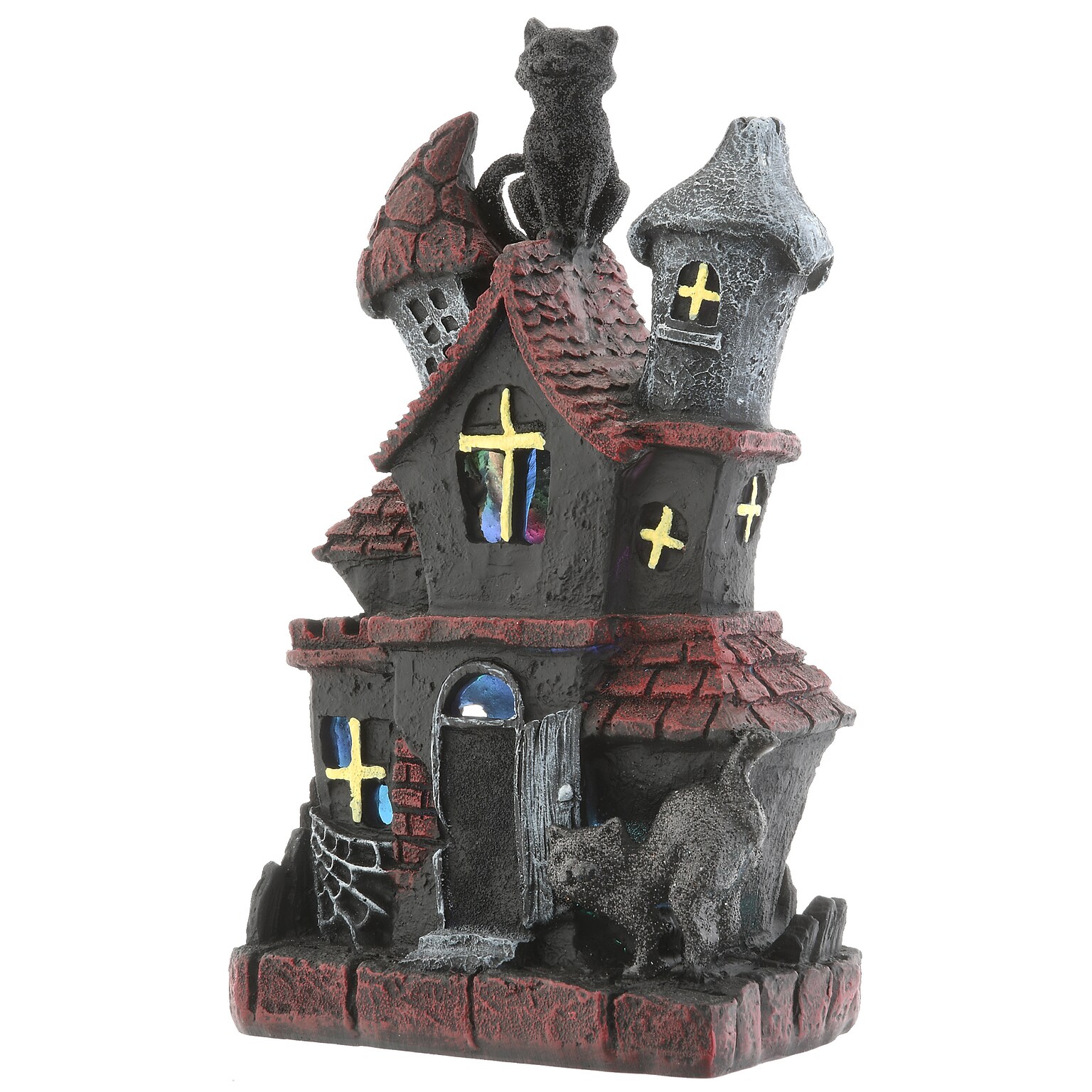 National Tree Company 7 Black Cats Haunted House with LED Light (PG11-FJ80463-1)